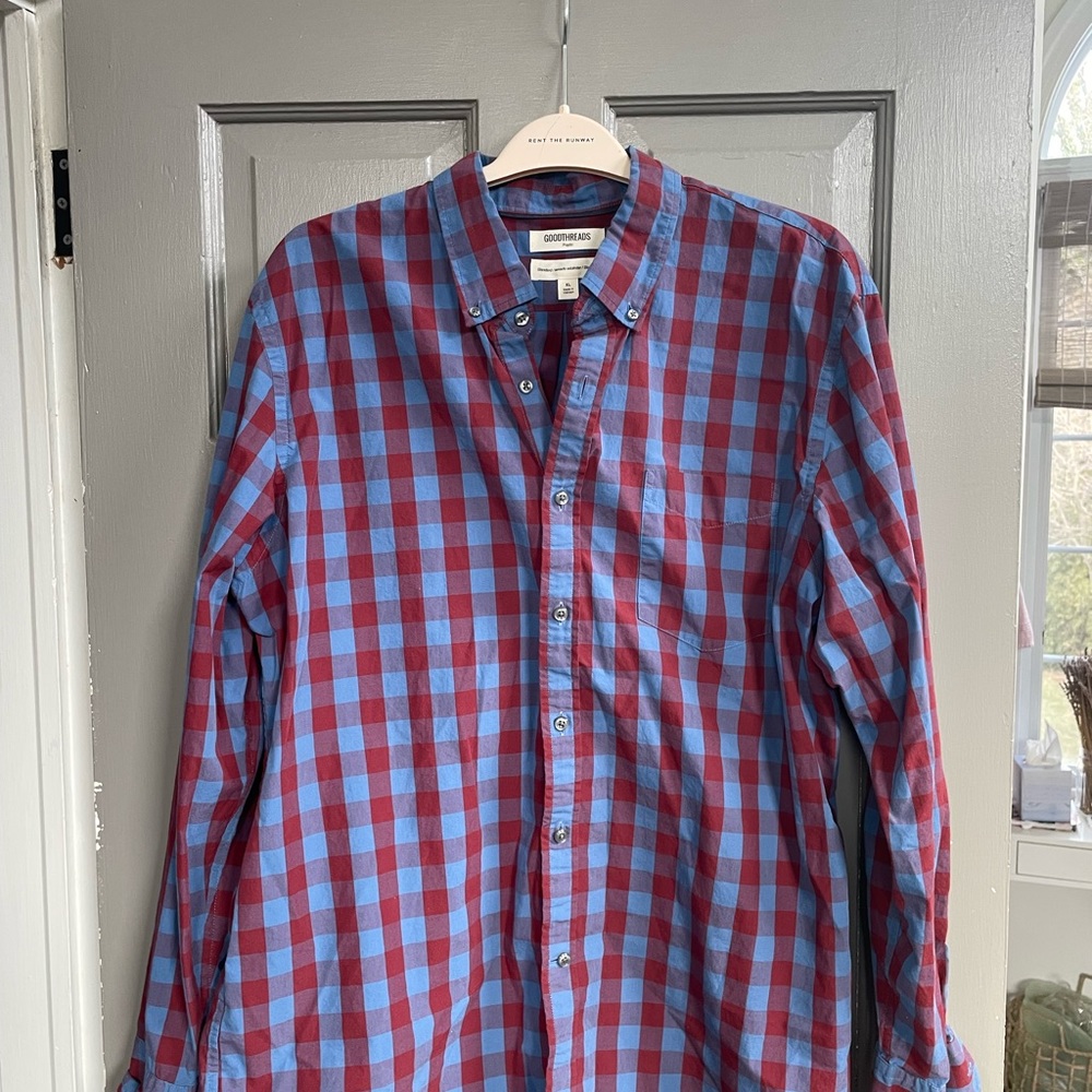 Goodthreads Men’s plaid Button Up Size XL
